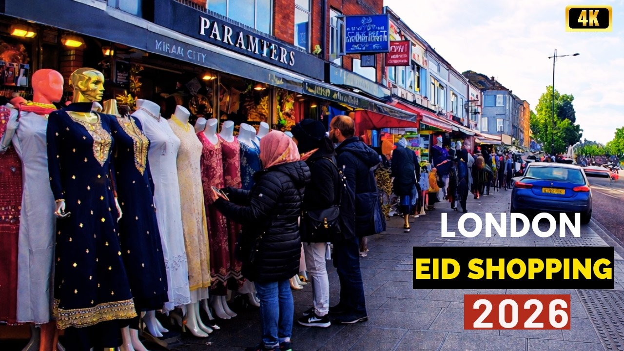 Eid Shopping in London 2026 🇬🇧 Green Street, Ilford Lane & Southall Street Walk | 4K