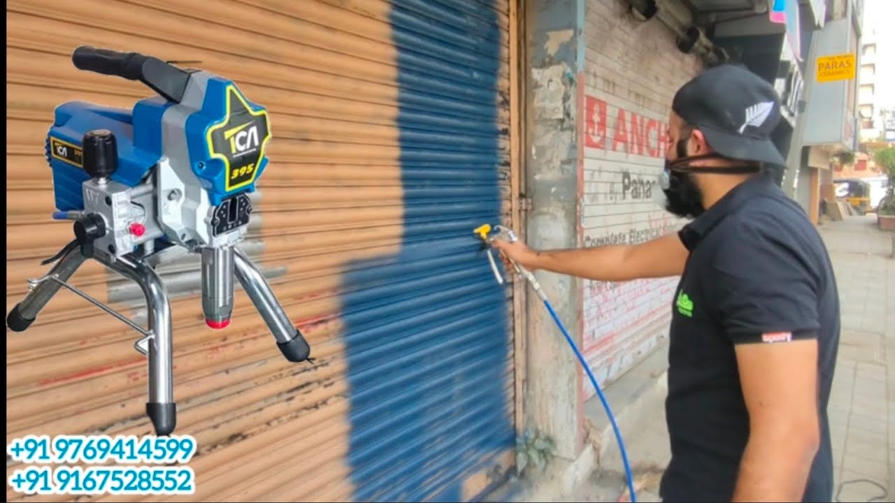 Airless Spray Painting Machine for 25000/- 😱+919769414599 in India #airless #airlesssprayer #putty