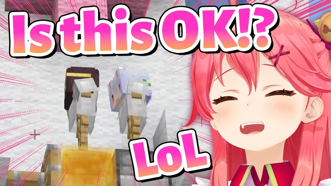 Miko gets impatient when she sees Nene's Kissing Machine【Minecraft/Hololive Clip/EngSub】
