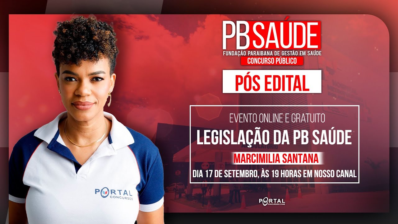 PB SAÚDE: LEGISLAÇÃO DA PB SAÚDE PÓS EDITAL @Cursos do Portal