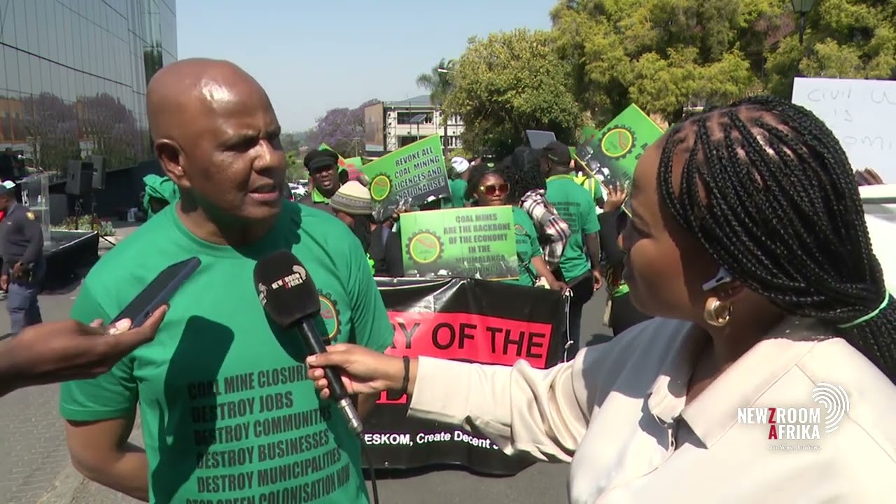 AMCU protests outside Seriti coal mine offices over job cuts