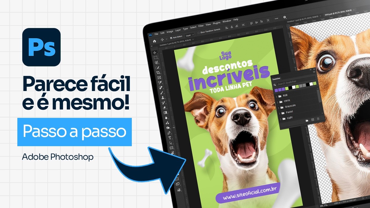 Aprenda a criar uma ARTE PARA PET SHOP em 2026