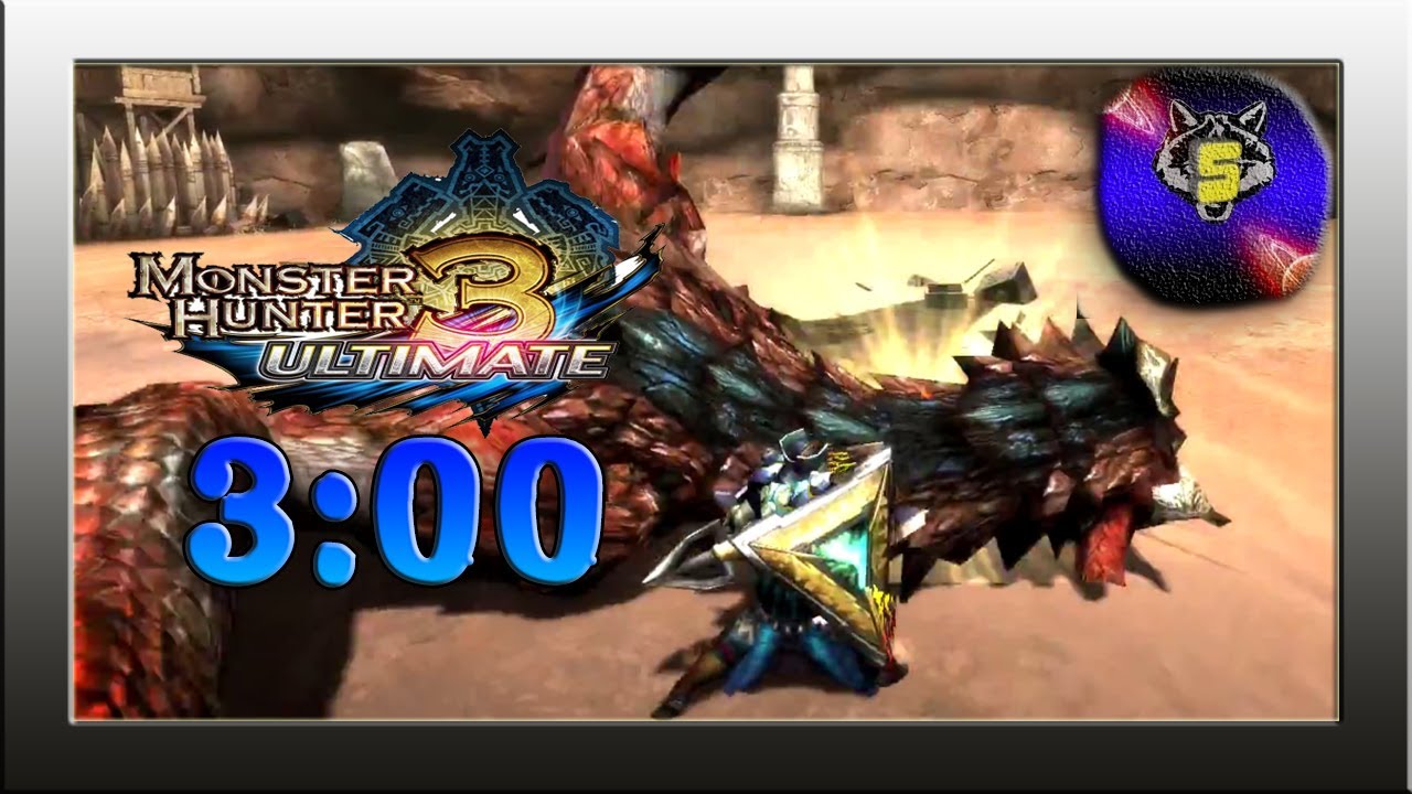 [MH3U] Rathalos ~Gunlance~ Solo Arena ♫3:00♫ EU