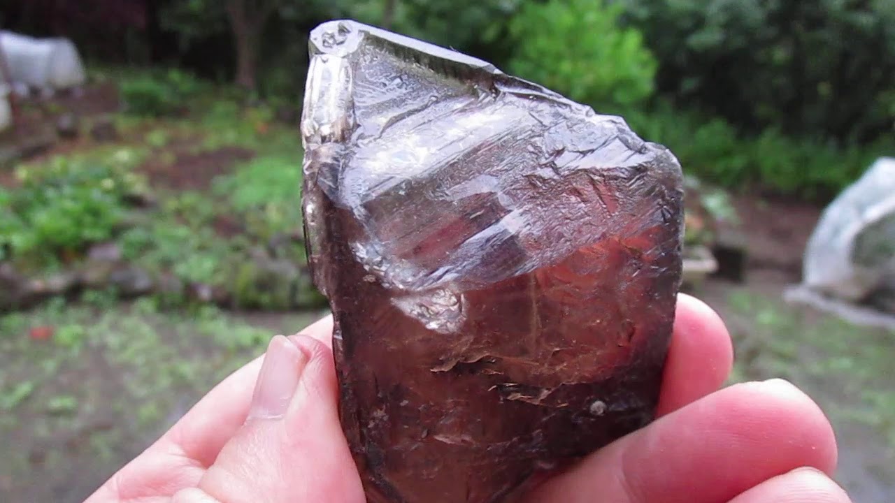 Smoky elestial quartz from Brazil