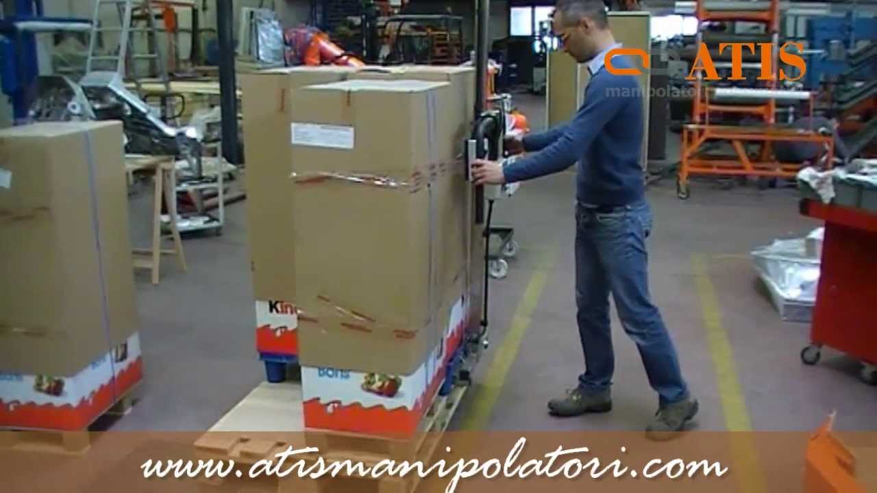 Manipolatore ATISmirus100 forche pallet- pneumatic manipulator with fork tooling for pallets