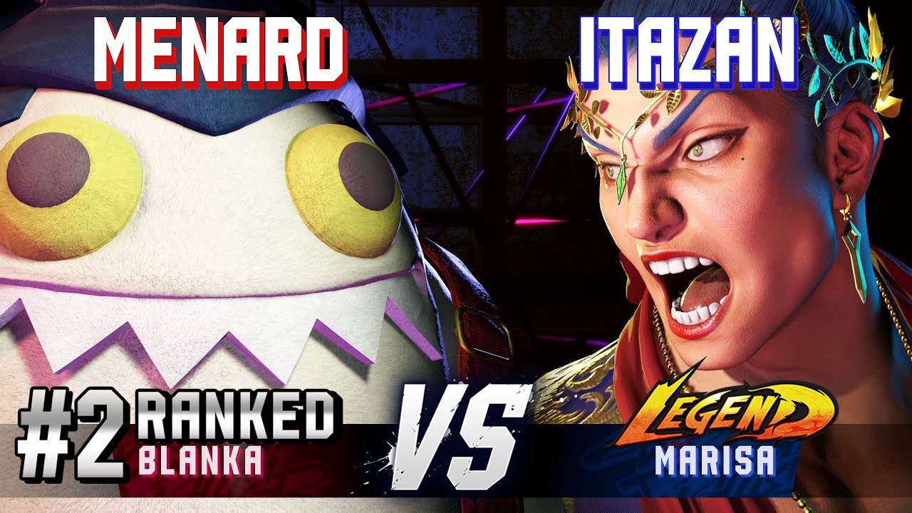 SF6 ▰ MENARD (#2 Ranked Blanka) vs ITAZAN (Marisa) ▰ High Level Gameplay