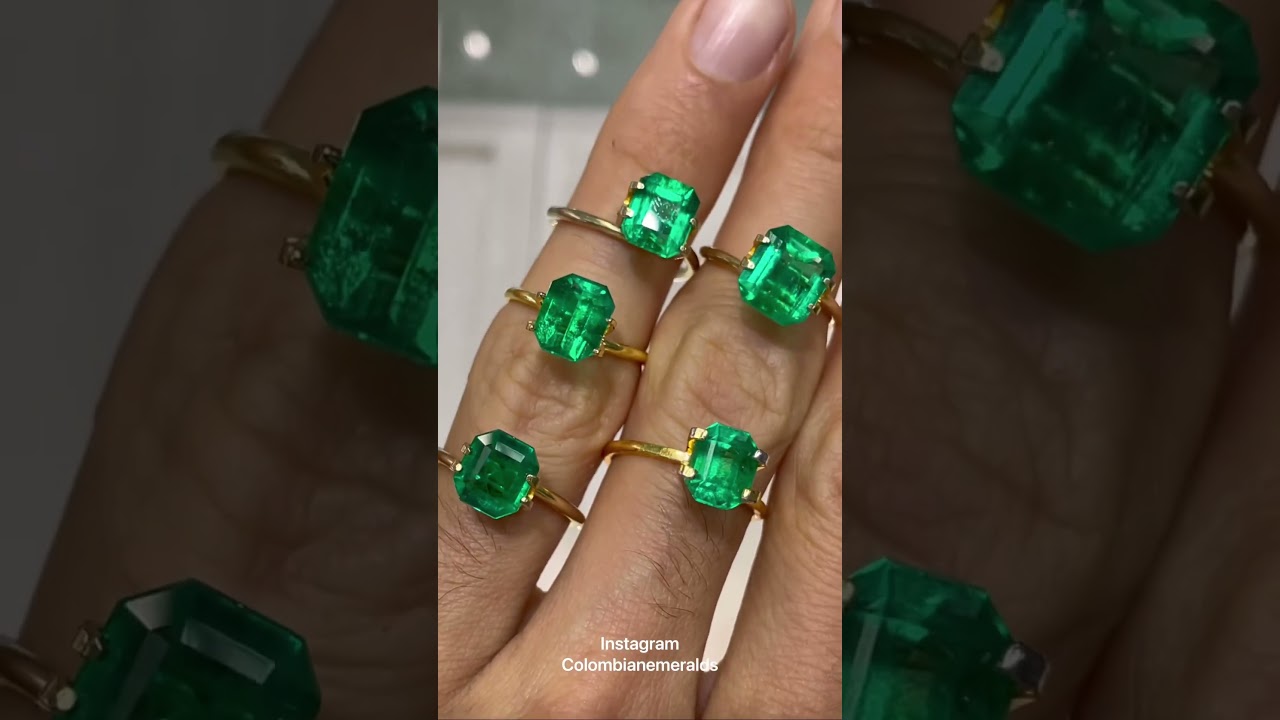 How to choose emerald quality? Example of top AAA quality asscher & square cut colombian emeralds