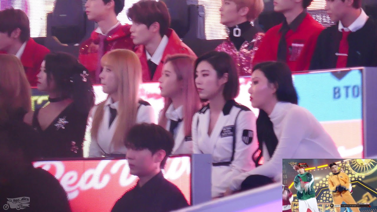 [171231] MBC 가요대제전 Mamamoo reaction to BTS 