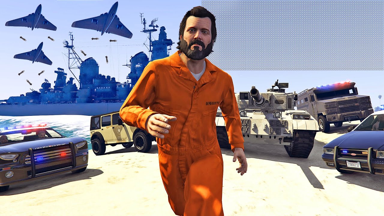 الحكم النهائي 7500 نجمة في لعبة جي تي أي 5 | GTA V 7500 Star Wanted Level