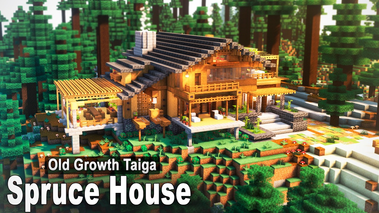 Minecraft: How to build a Spruce House | Easy Tutorial