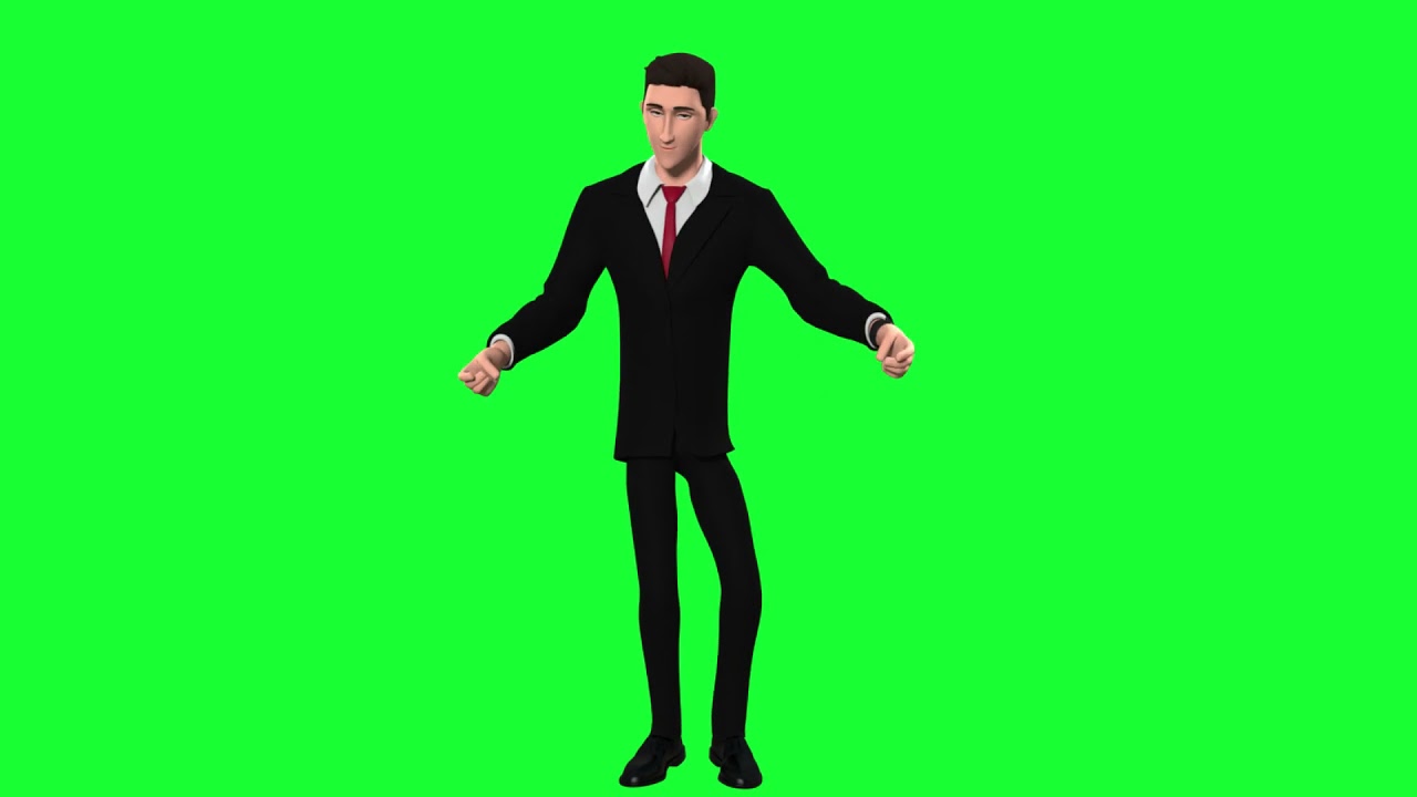 7. Pose Character 3D Oliver Green Screen FULL HD 1080p | FREE DOWNLOAD