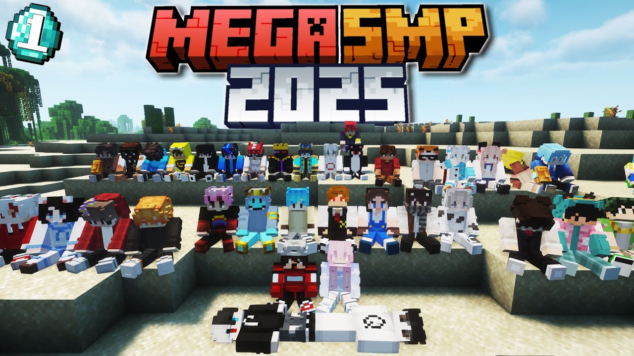Minecraft Mega SMP 2025 Tập 1: 55 Youtuber N&agrave;y Bị U I A Rồi !!