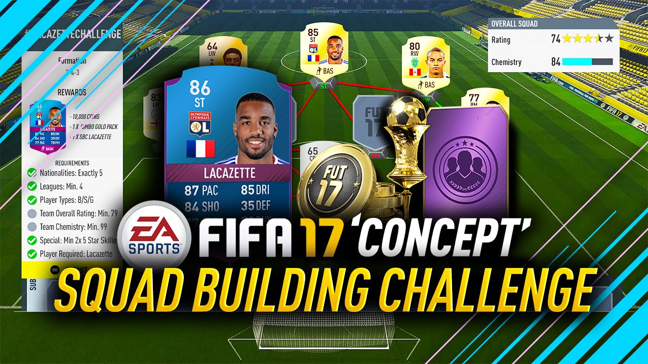 FIFA 17 Squad Building Challenge! *Concept* #3 - Special 86 Lacazette!  FUT 17!