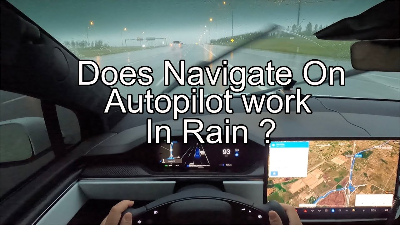 Navigate on Autopilot First Time During Rain on 2022 Tesla Model X