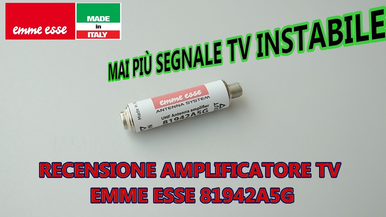 Aumenta la potenza del segnale TV, mai più segnale instabile con l'amplificatore Emme Esse 81942A5G