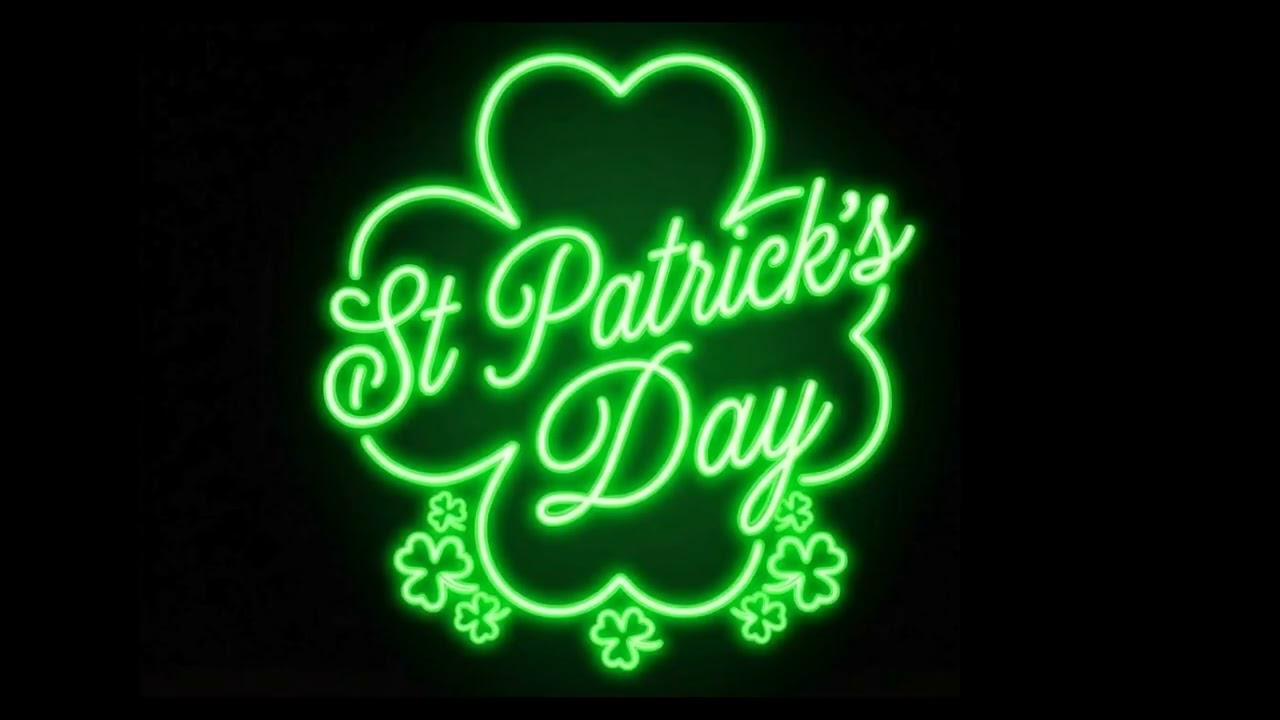 St. Patrick’s Day LED Sign Aesthetic | Green Neon Clover Screen Saver Irish Bar & Pub Ambience