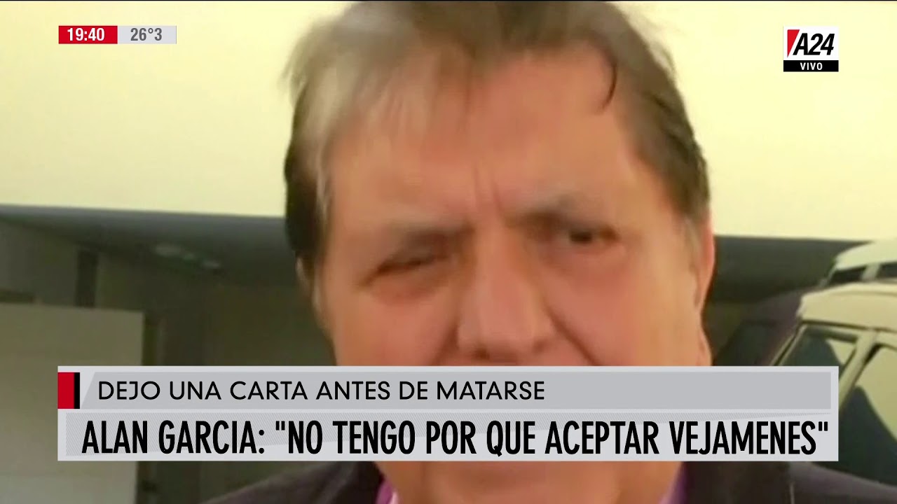 La dramática carta que dejó Alan García antes de matarse