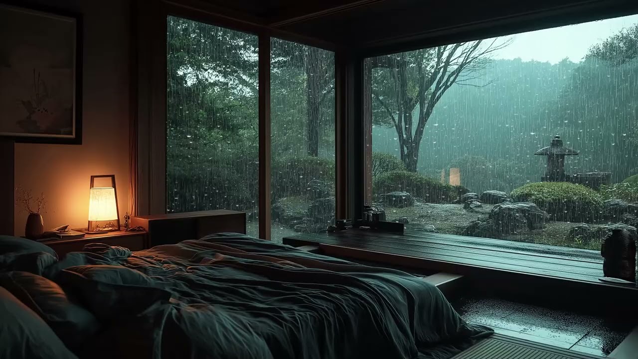 🛏️🌧️Rain ASMR for Bedtime | Calm Bedroom Environment · 3 Hours | Mind Calm Meditation Stress Relief