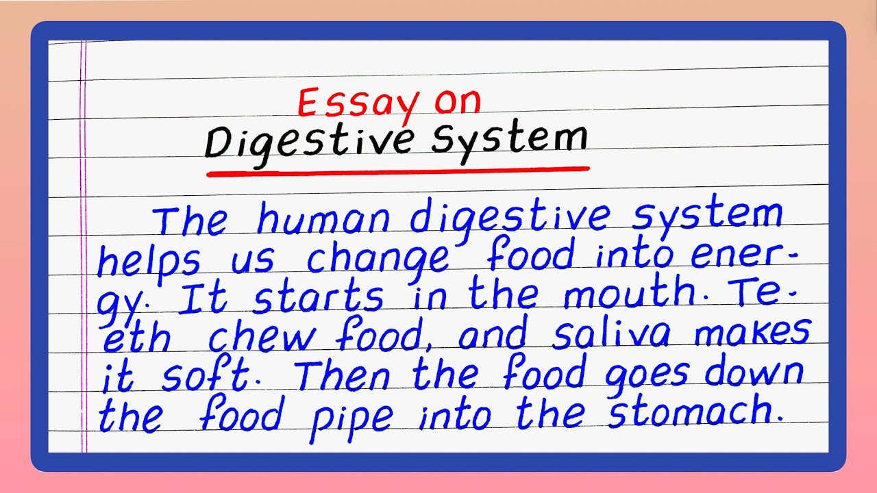 Essay on Digestive System | Few Lines on Digestive System | Write about Digestive System