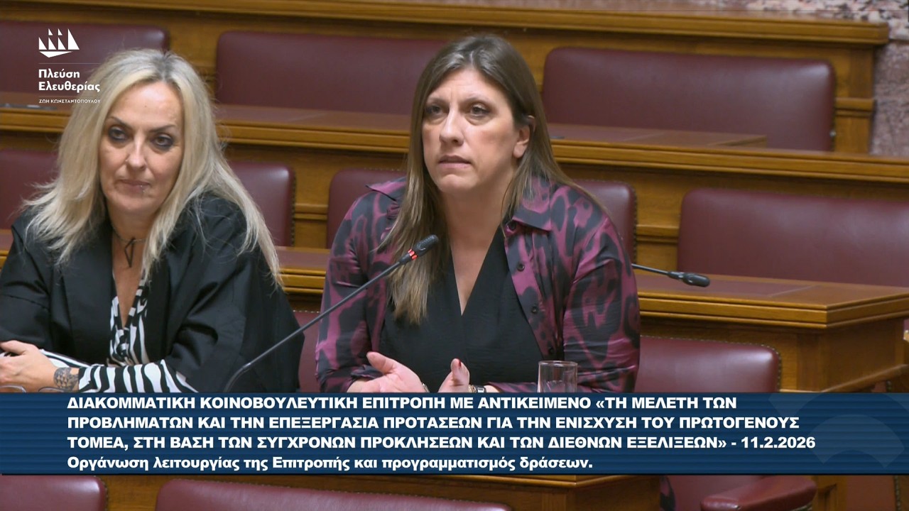Ζ.Κωνσταντοπούλου: Τρίτη παρέμβαση - Διακομματική Επιτροπή για Ενίσχυση Πρωτογενούς Τομέα (11/2/26)