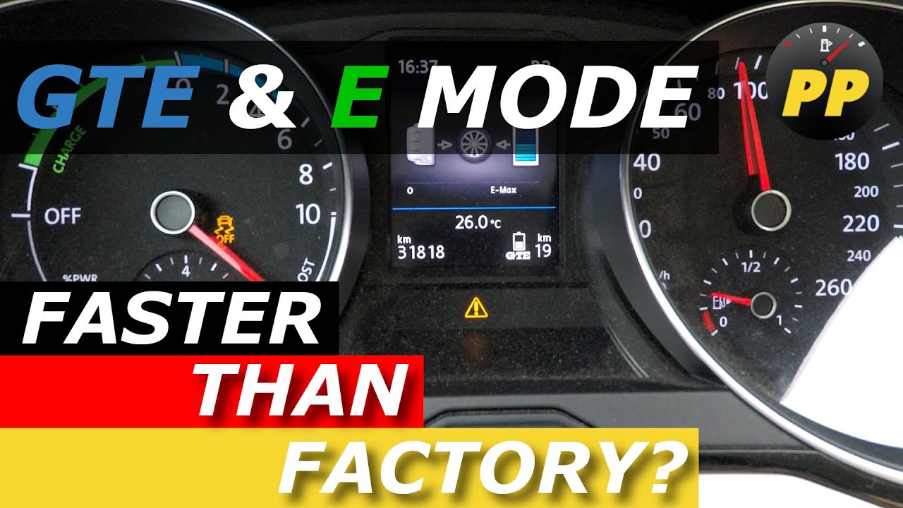 VW PASSAT GTE variant - ACCELERATION 0-100 Km/h (GTE & E MODE) 0-60 mph
