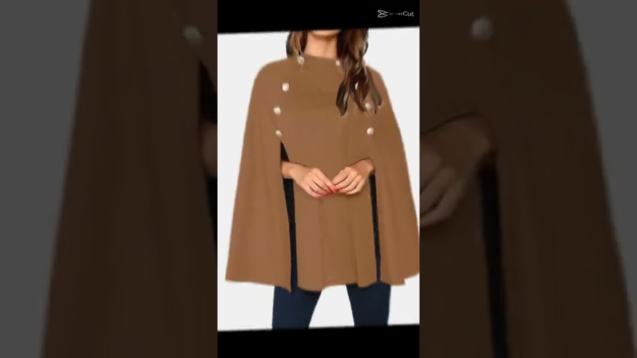 cape coat new fashion for girls