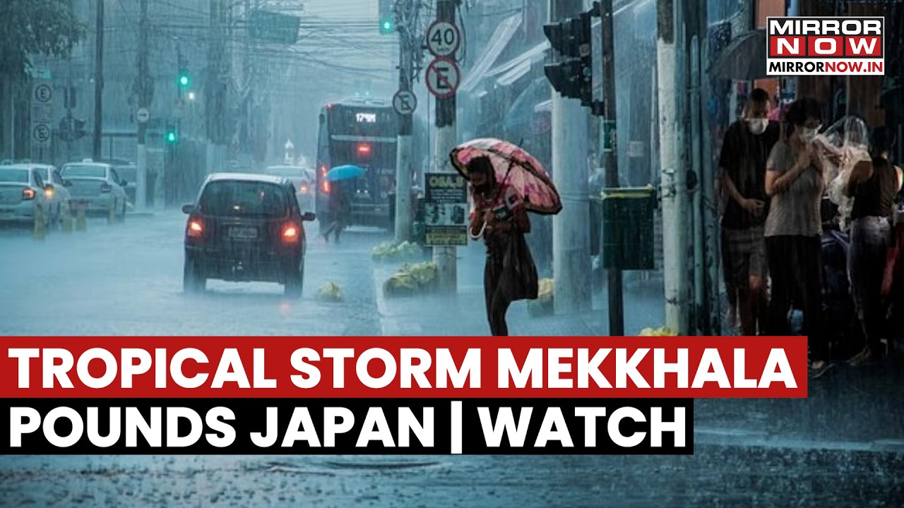 Japan Faces Heavy Downpour As Tropical Storm Mekkhala Continues To Pound Island Nation | Watch