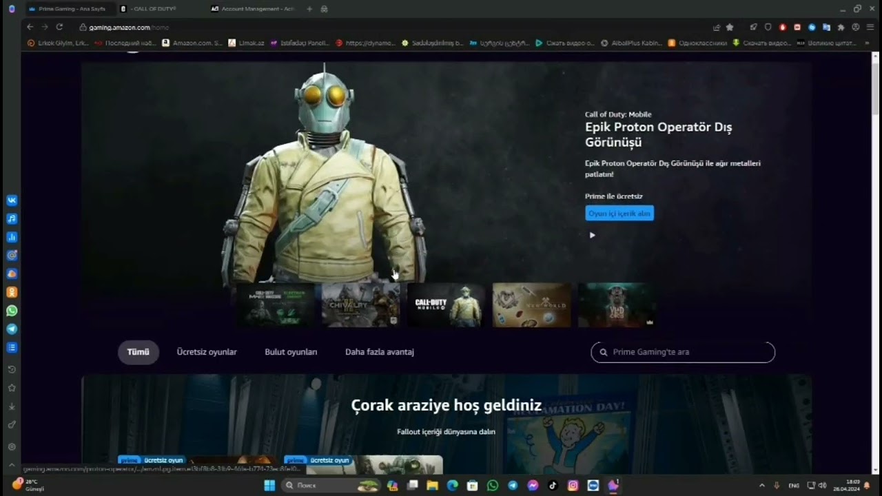 COD Prime Gaming hediyyeleri