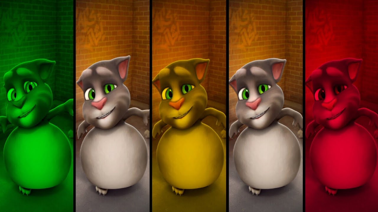 MY Talking Tom Cat -- POCOYO Colours Fails -- Happy birthday Funny Movement Video 