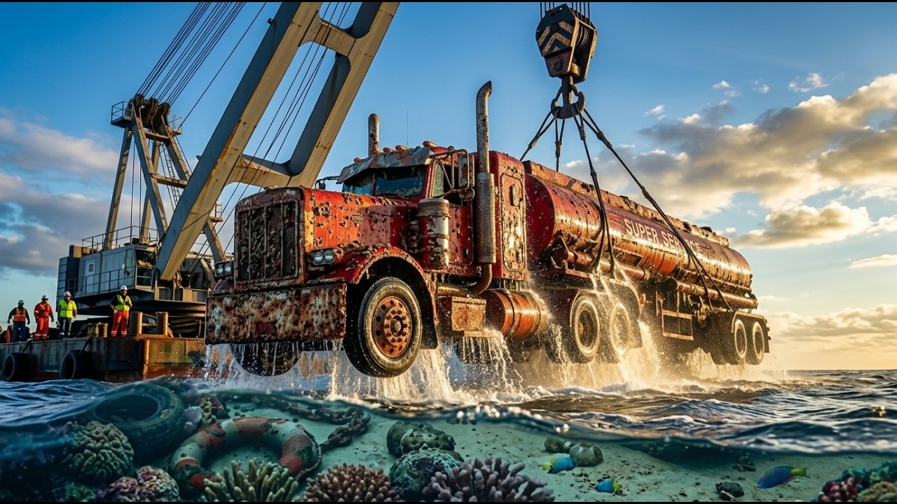 50 Years Underwater! Peterbilt 379 Semi Truck Restored to Factory-New Condition