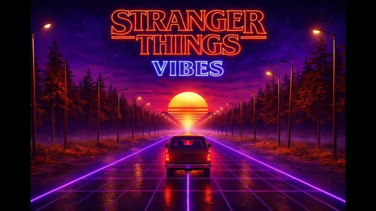 Stranger Things Synthwave | 1980s Neon Retrowave | Background loop video