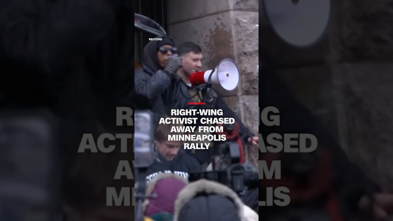 Right-wing activist Jake Lang chased away from Minneapolis rally
