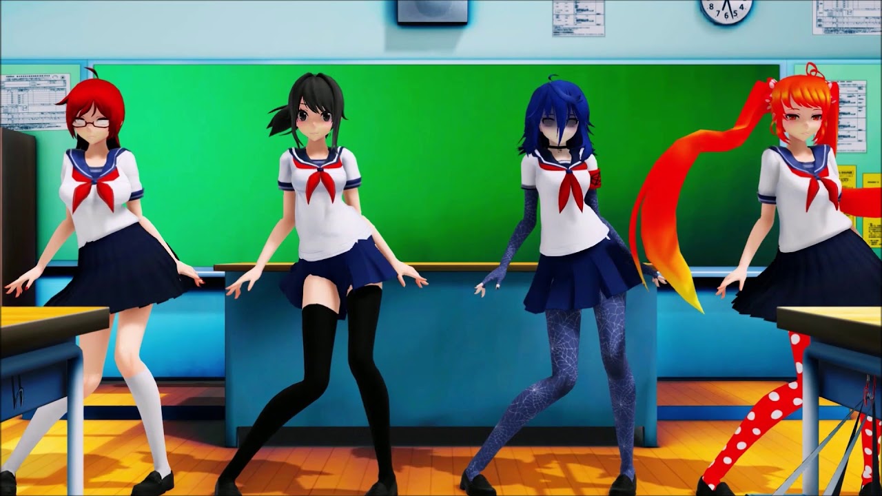MMD YANDERE SIMULATOR TRY NOT TO LAUGH