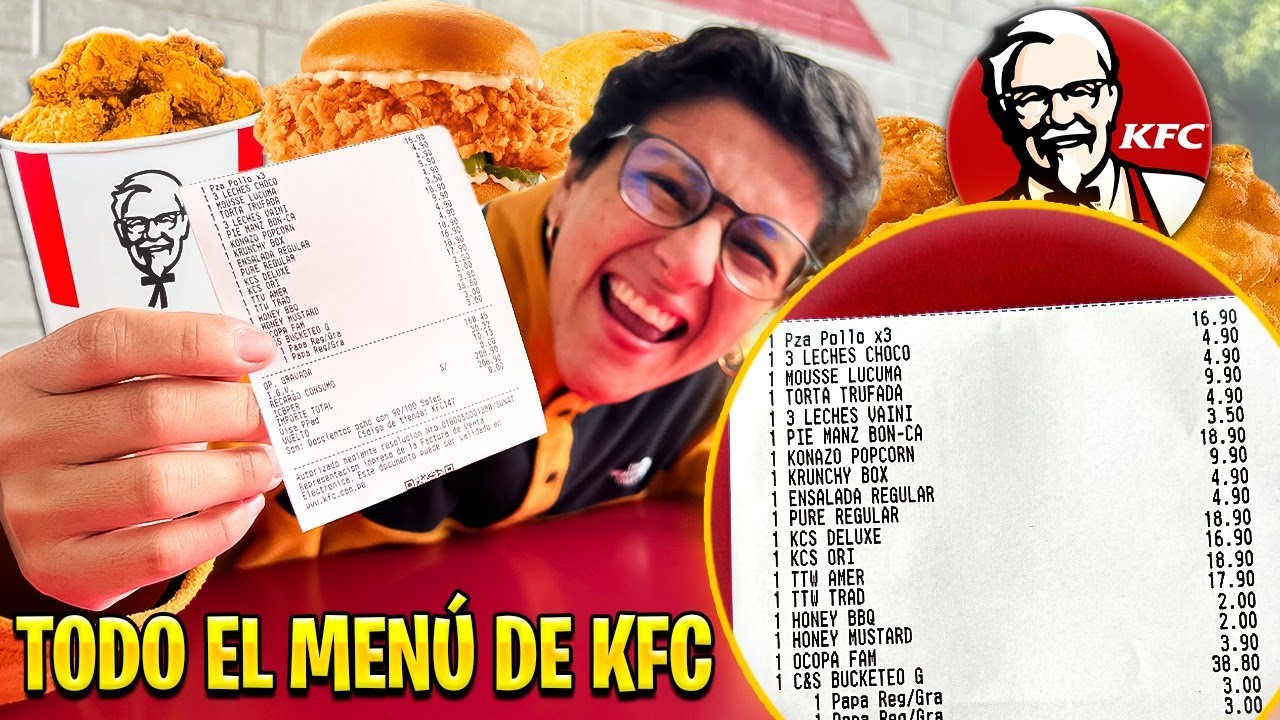 PROBAMOS TODO EL MENU DE KFC - Ariana Bolo Arce