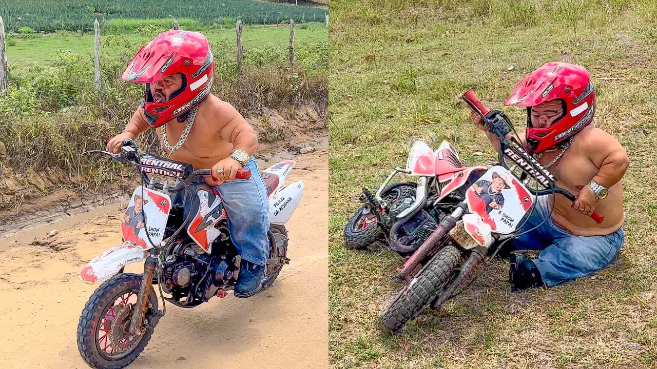 PILILIU FOI FAZER TRILHA NA MINI MOTO E SE FERROU 😱 | PILILIU DA RESENHA