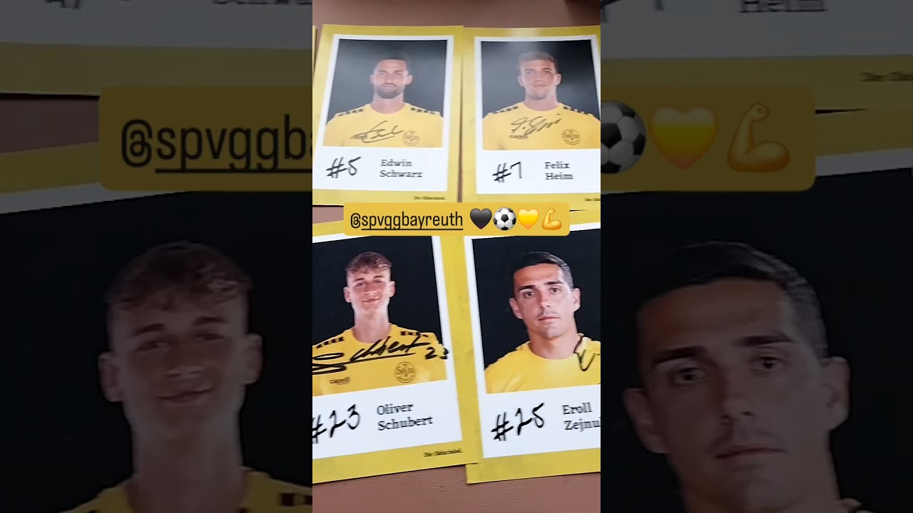 Spvgg Bayreuth Autogramme 💛🖤⚽️✍️ #Autogramme #Bayreuth #Fu&szlig;ball