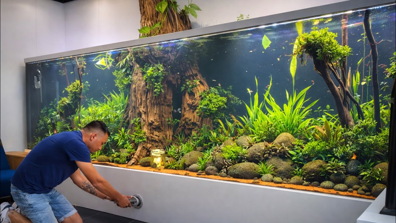 Inside a Stunning Giant Aquarium 🌿 Professional Aquascaping Process