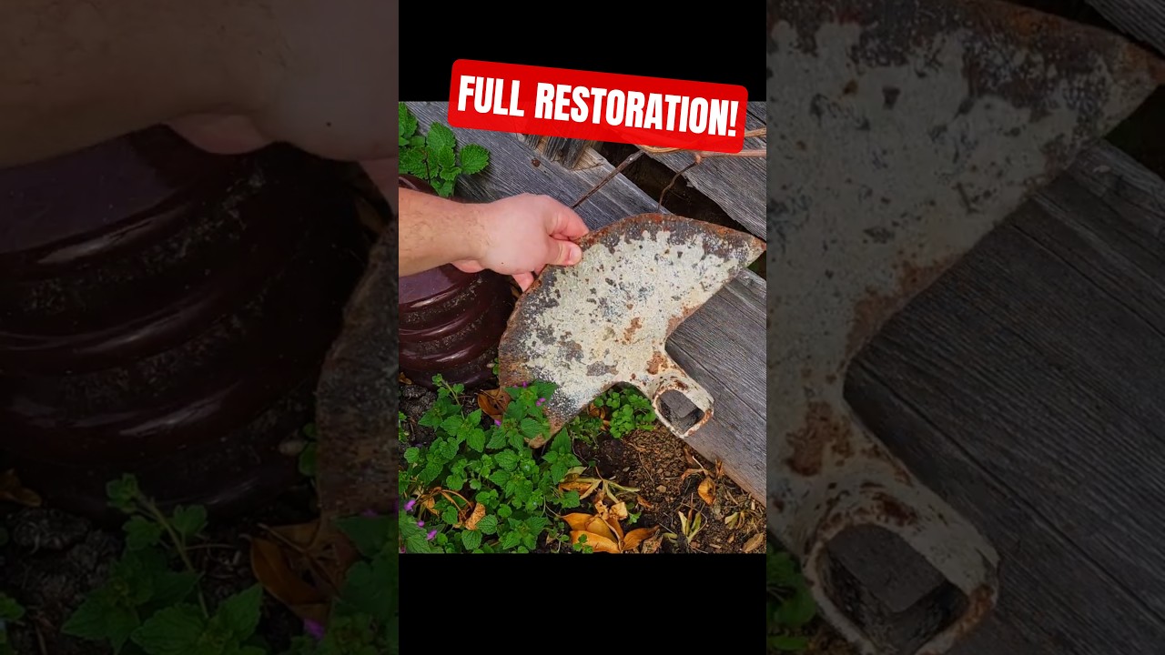 Watch This Rusty Garden Tool Become Like New Again! #restoration #satisfying