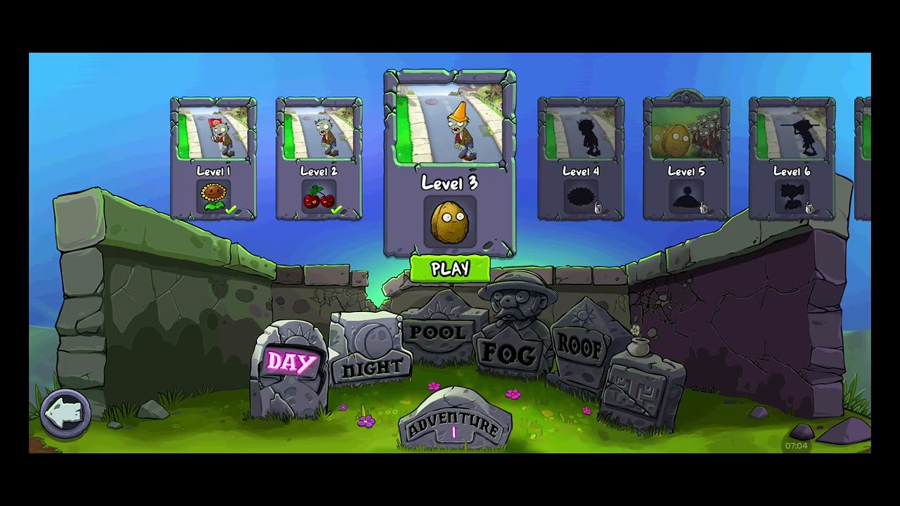 Gameplay of plants vs zombies!