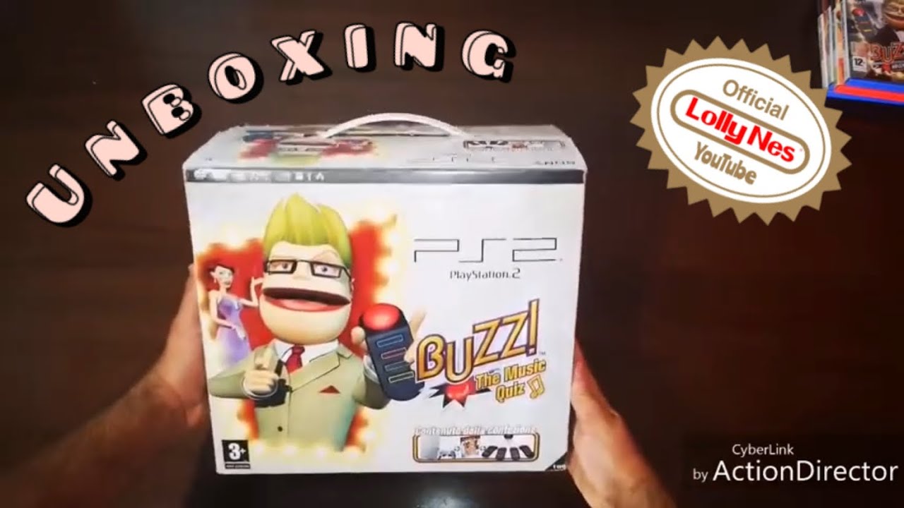 UNBOXING PLAYSTATION 2 SILVER BUZZ BUNDLE+GAMEPLAY BUZZ THE MUSIC