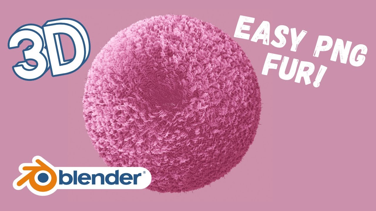 How To Make Low Poly PNG Fur EASY in Blender!