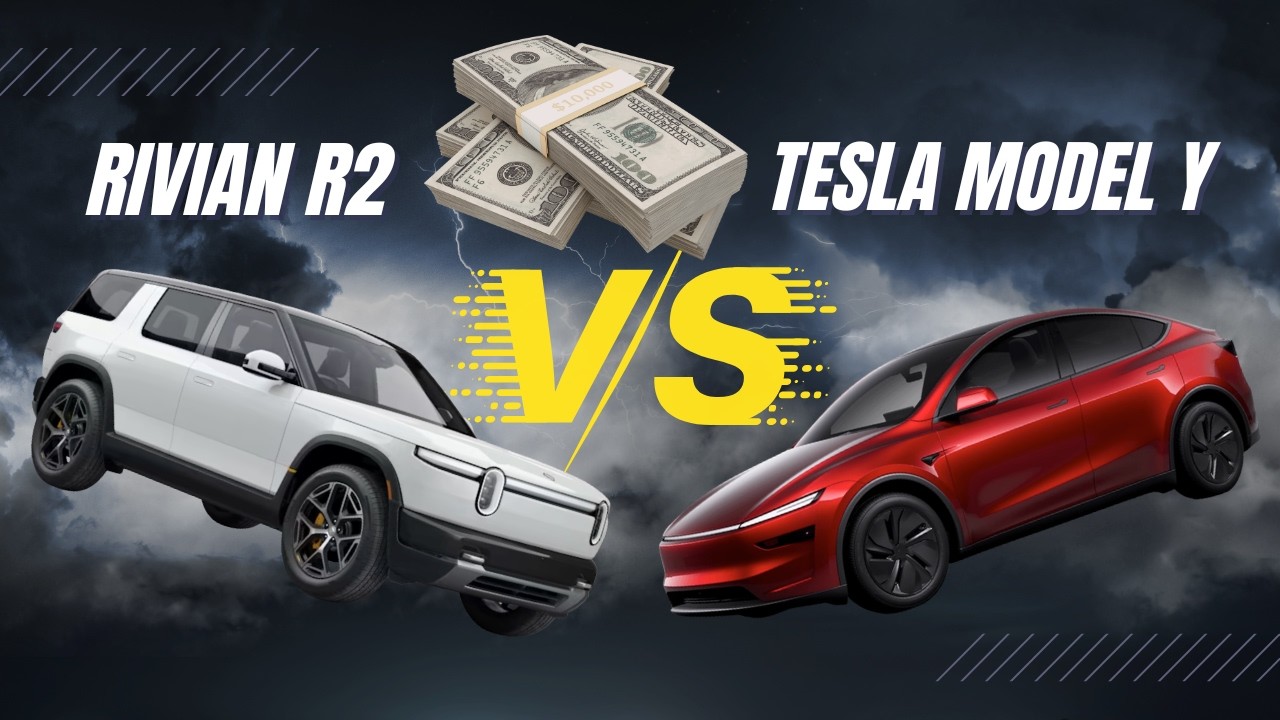 Мы сравниваем цены на Rivian R2 и Tesla Model Y.