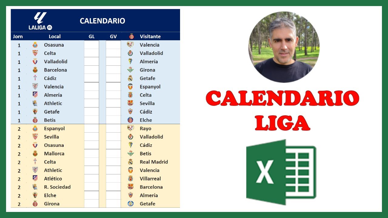 Cómo hacer CALENDARIO DEPORTIVO con Excel Fixture