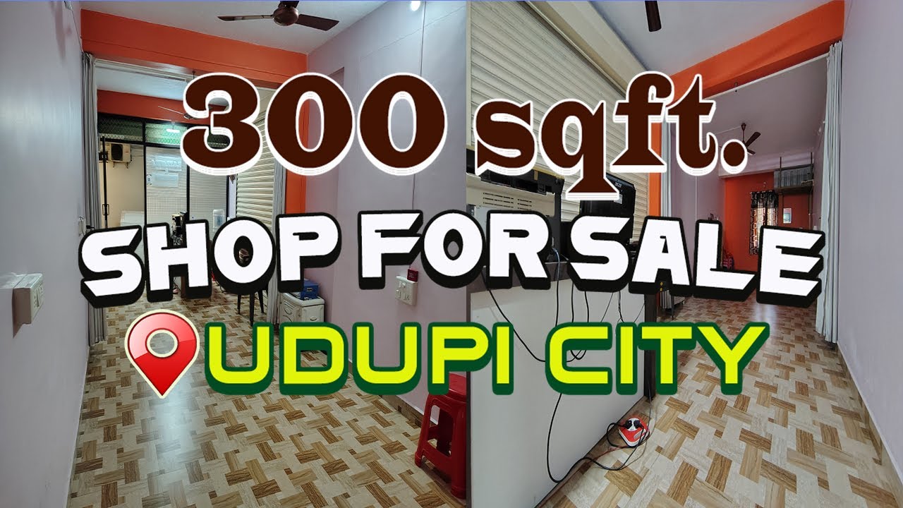 Commercial Shop/Space for Sale in Udupi City of 300 sqft. in Ground floor | Furnished shop #udupi