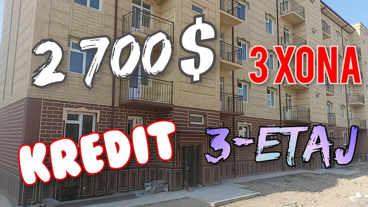 KREDITLI UY. 3 xonali. Mindonobod shaxarchasida.