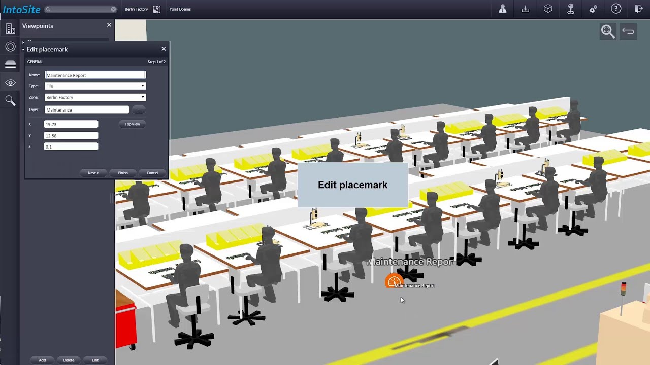 Intosite software - Create File Placemark