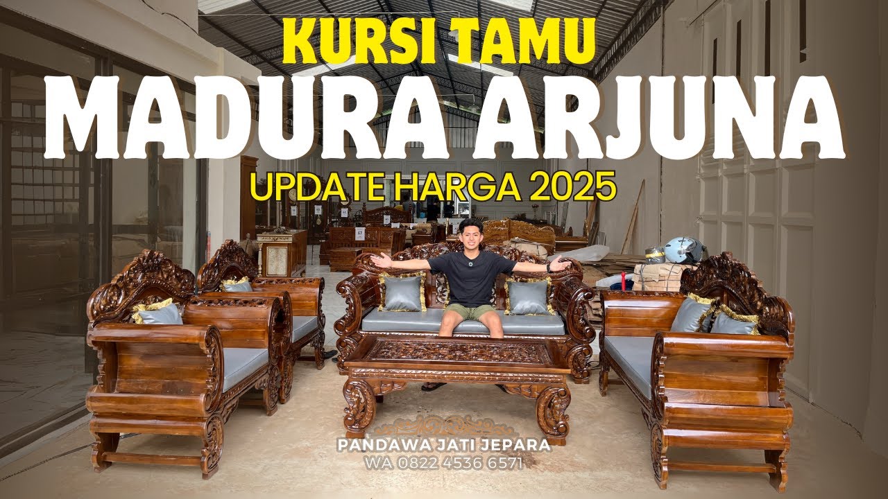 KURSI TAMU MEWAH MADURA ARJUNA !! MEBEL JATI DARI PANDAWA JATIJEPARA