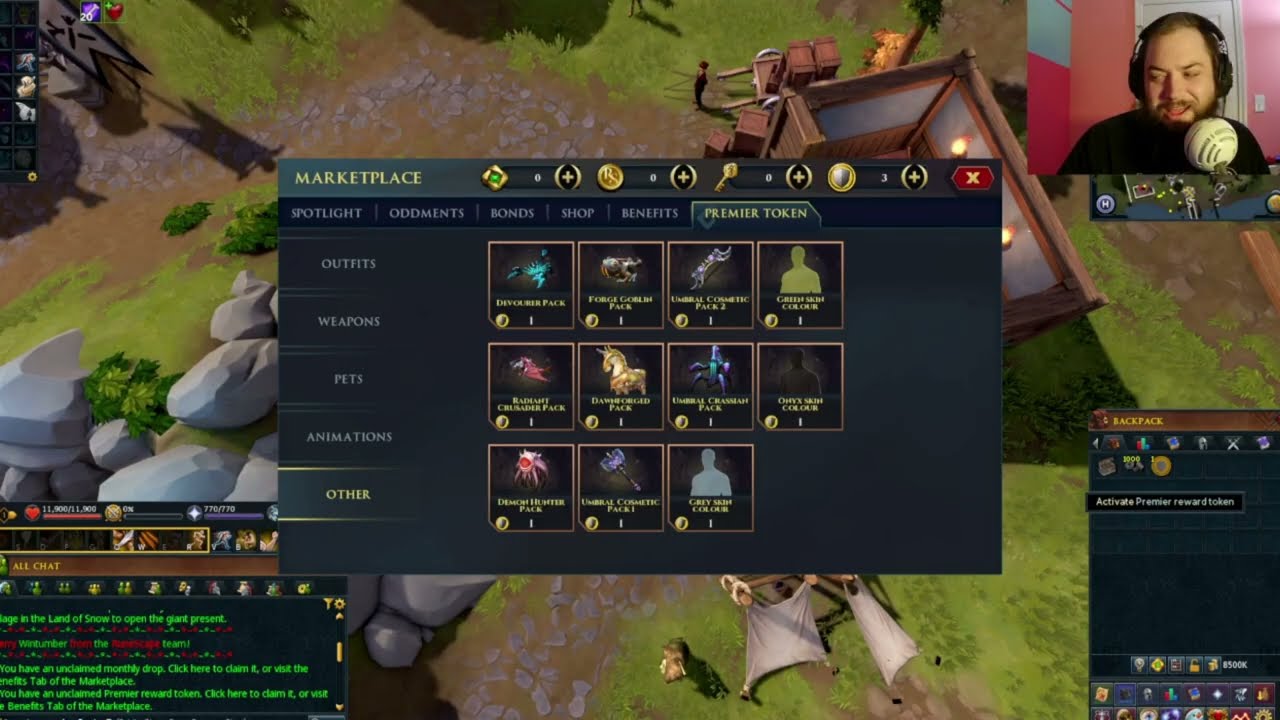 Продолжил играть в RuneScape 3 ещё на один год