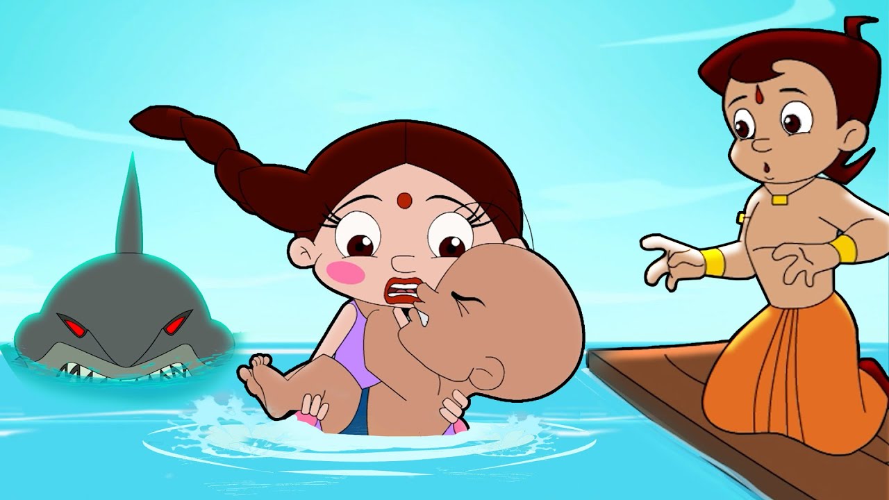 Chutki Saves Raju from Robo Shark | Prank Gone Wrong | Chhota Bheem Cartoons for Kids