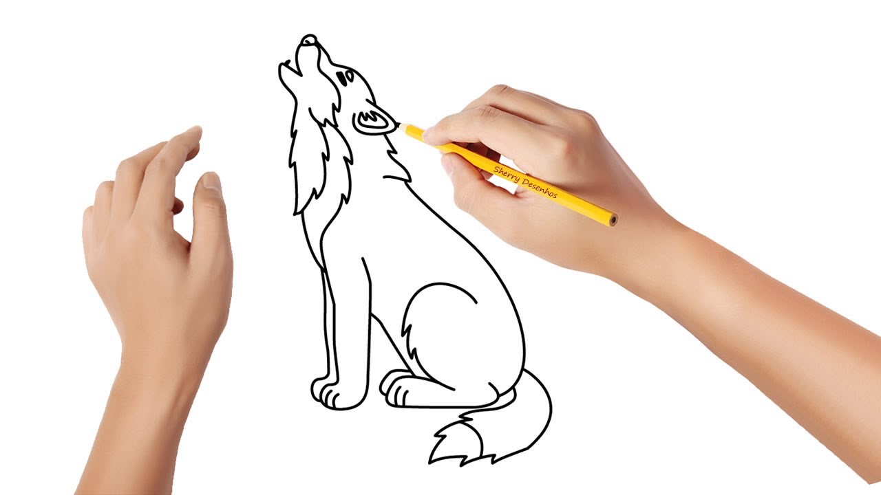 Como desenhar um lobo